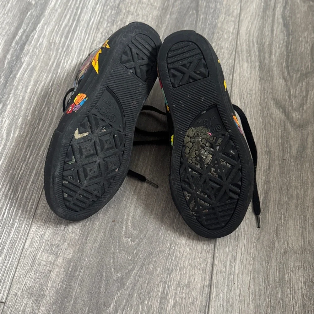 Converse Black and Multicolor Kids High-Tops